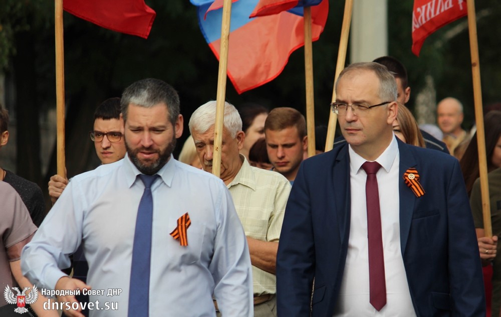 Владимир Бидёвка принял участие в торжественном митинге, приуроченном ко Дню освобождения Донбасса