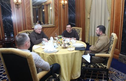 Денис Пушилин встретился с Егором Кончаловским и Юрием Душиным, работающими над созданием фильма о защитниках Донбасса