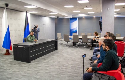 Денис Пушилин рассказал иностранным журналистам о ситуации в Республике и ответил на ряд вопросов