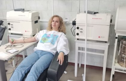 Активисты МО ОД «ДР» Центрально-Городского района г. Горловка приняли участие в бессрочной акции по сдаче крови «Сдай кровь – спаси жизнь!»