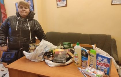 Активисты ОД «ДР» привезли гумпомощь в Куйбышевский район Донецка